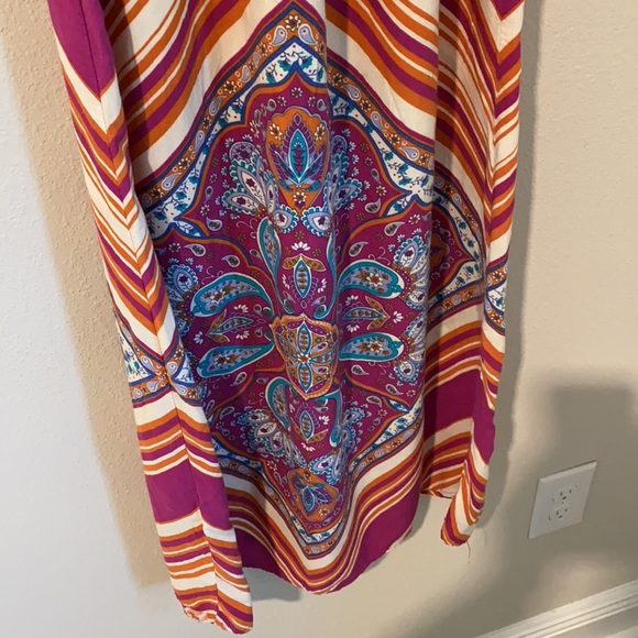 Moroccan Summer Strapless Sundress Bohemian Vacation Beach Sz S - Picture 4 of 7